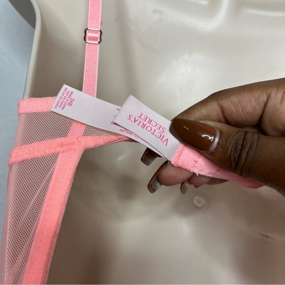 Victoria Secret Women Corset Bustier 34B SheerSexy Romantic Boudoir Mesh Sheer - Picture 7 of 8